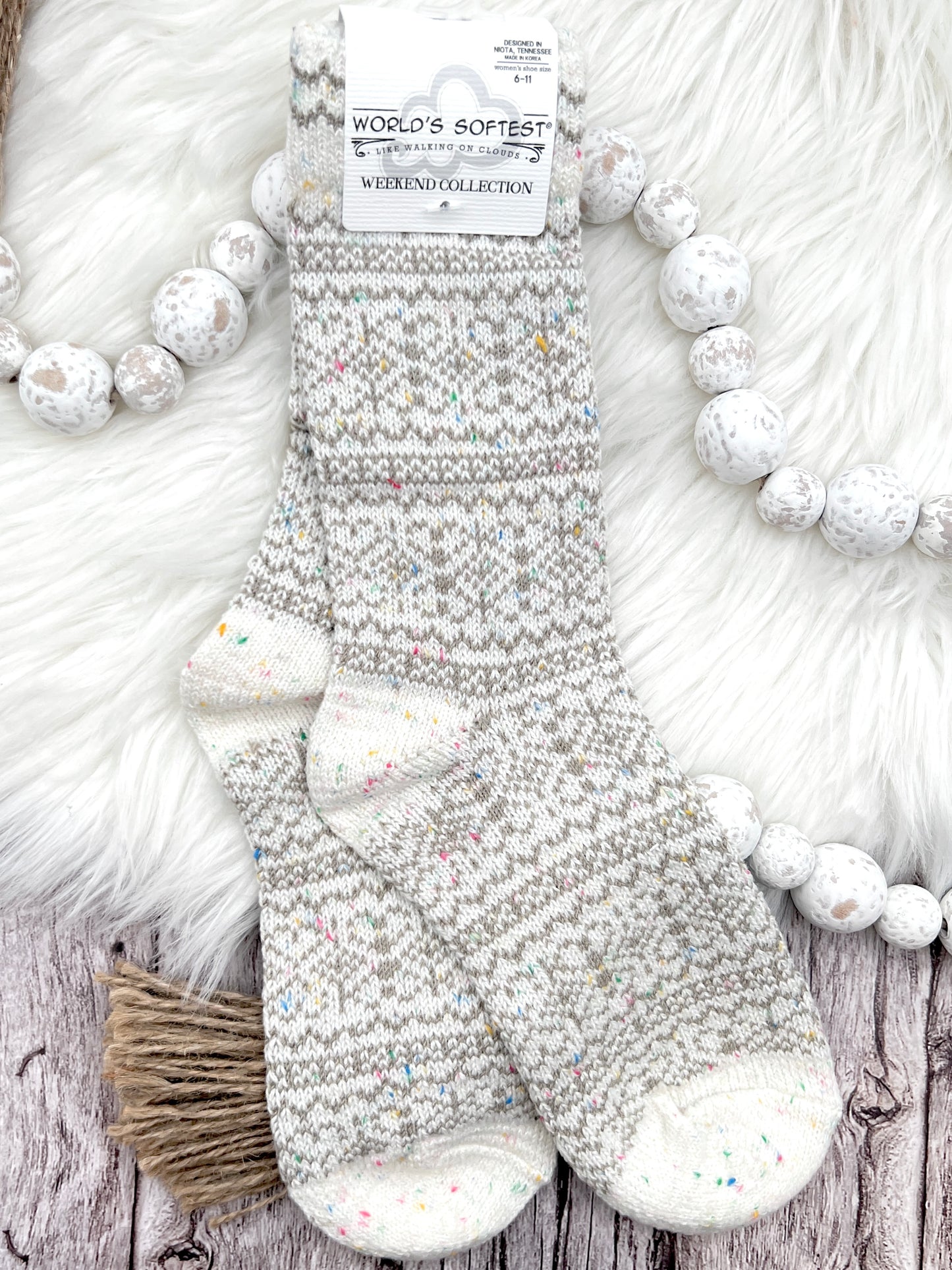 Weekend Holiday Confetti Crew Socks