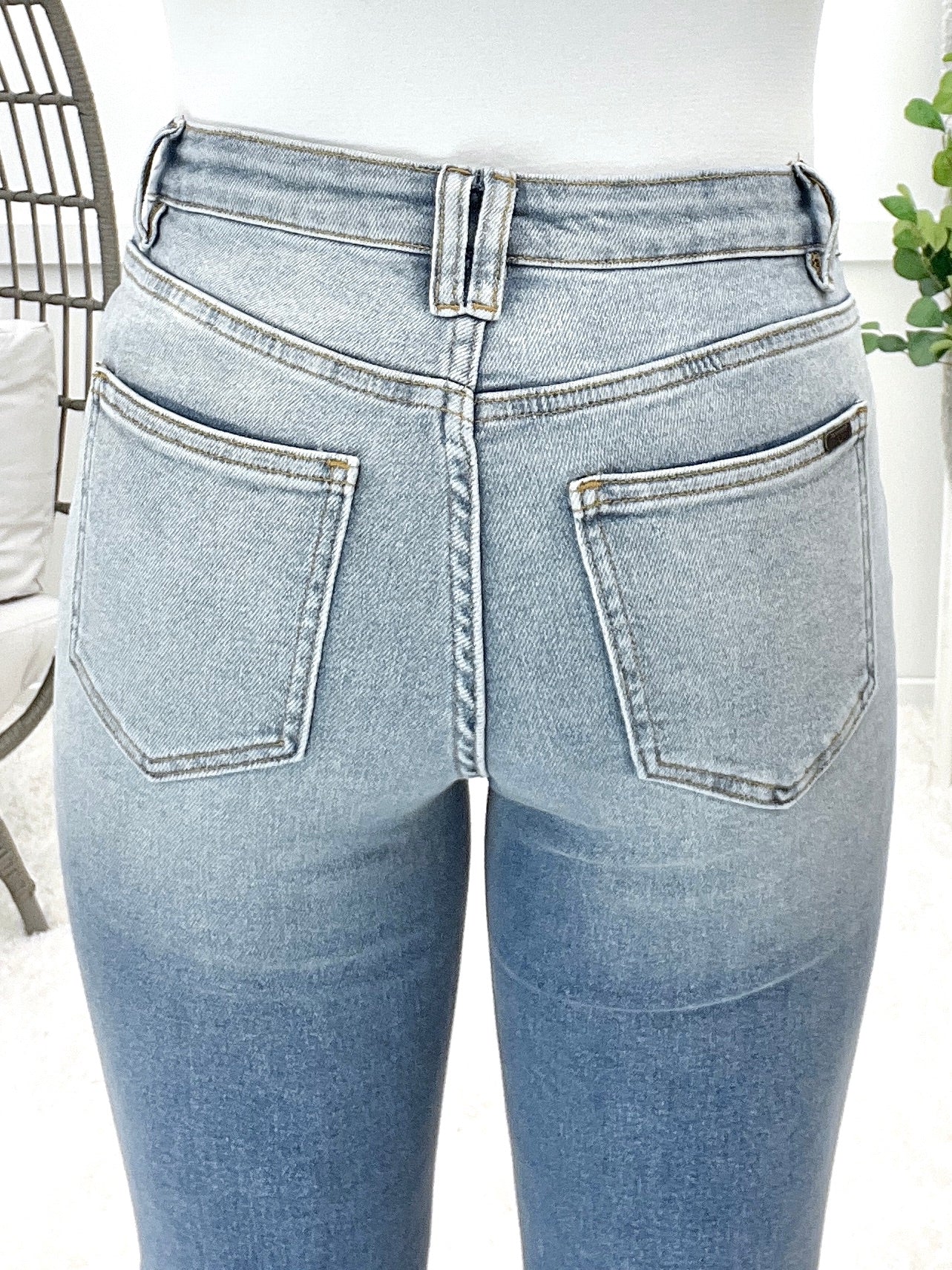 Lori Mid Rise Cuffed Hem Skinny Jeans