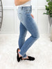 Lori Mid Rise Cuffed Hem Skinny Jeans