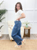 Haley High Rise Crop Wide Jeans