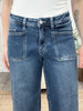 Haley High Rise Crop Wide Jeans