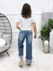 The Blake From Saige Mid Rise Cuffed Wide Leg Jeans