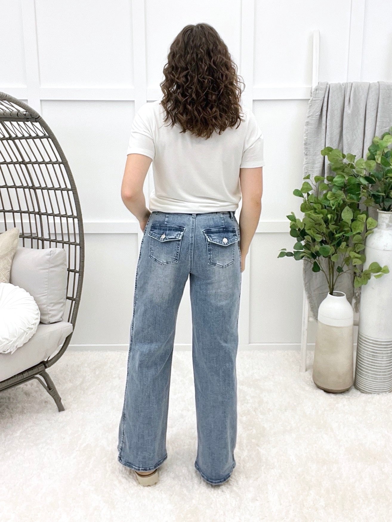 The Chelsea From Saige High Rise Wide Leg Jeans