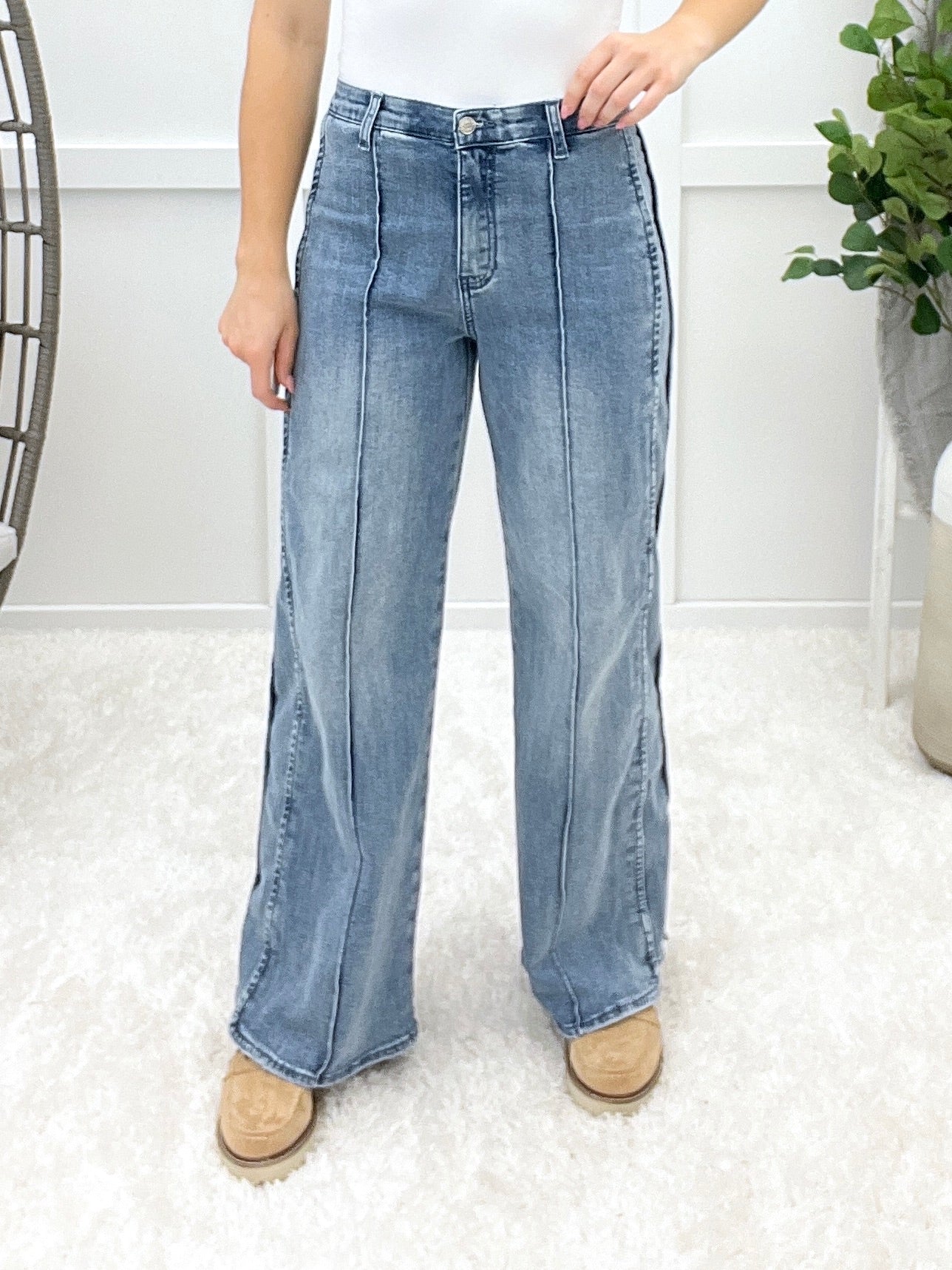 The Chelsea From Saige High Rise Wide Leg Jeans