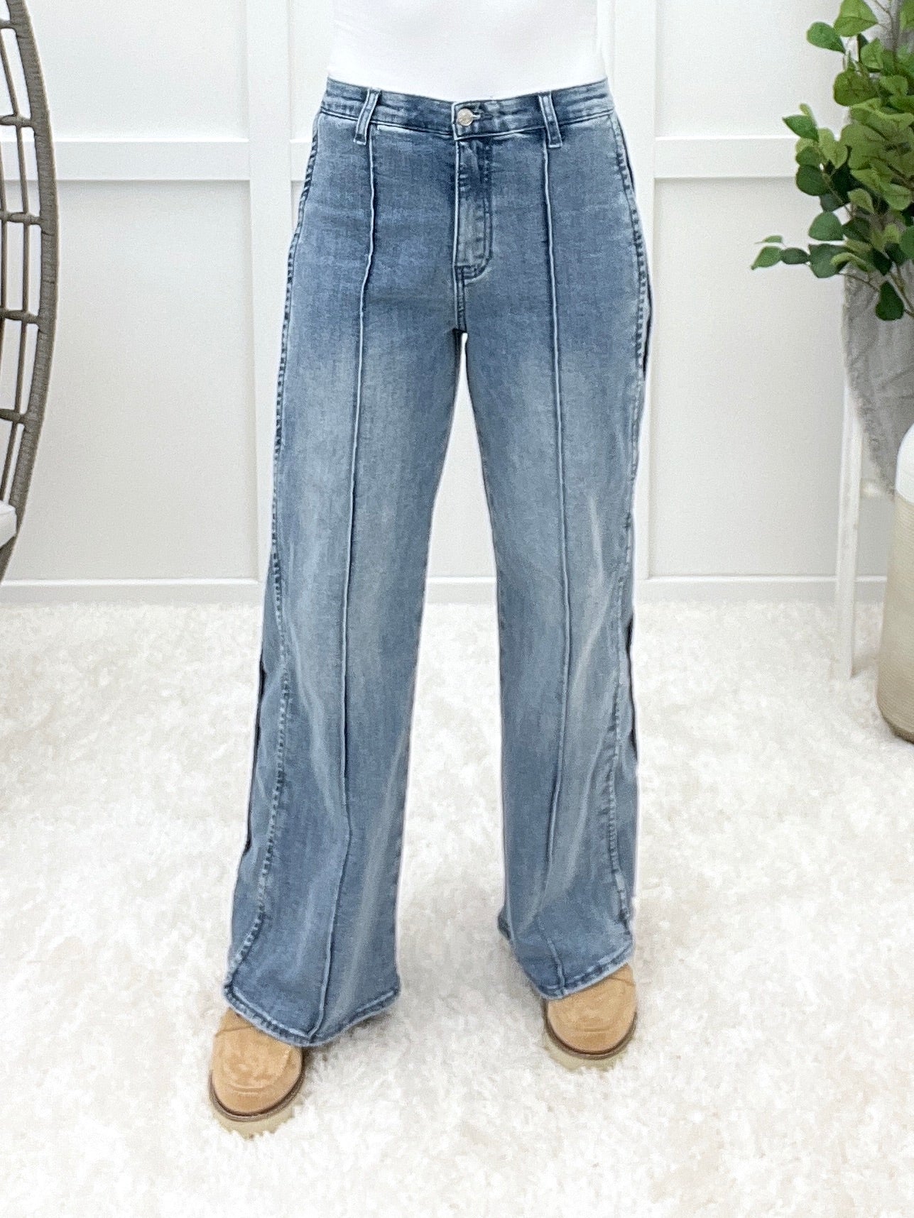 The Chelsea From Saige High Rise Wide Leg Jeans
