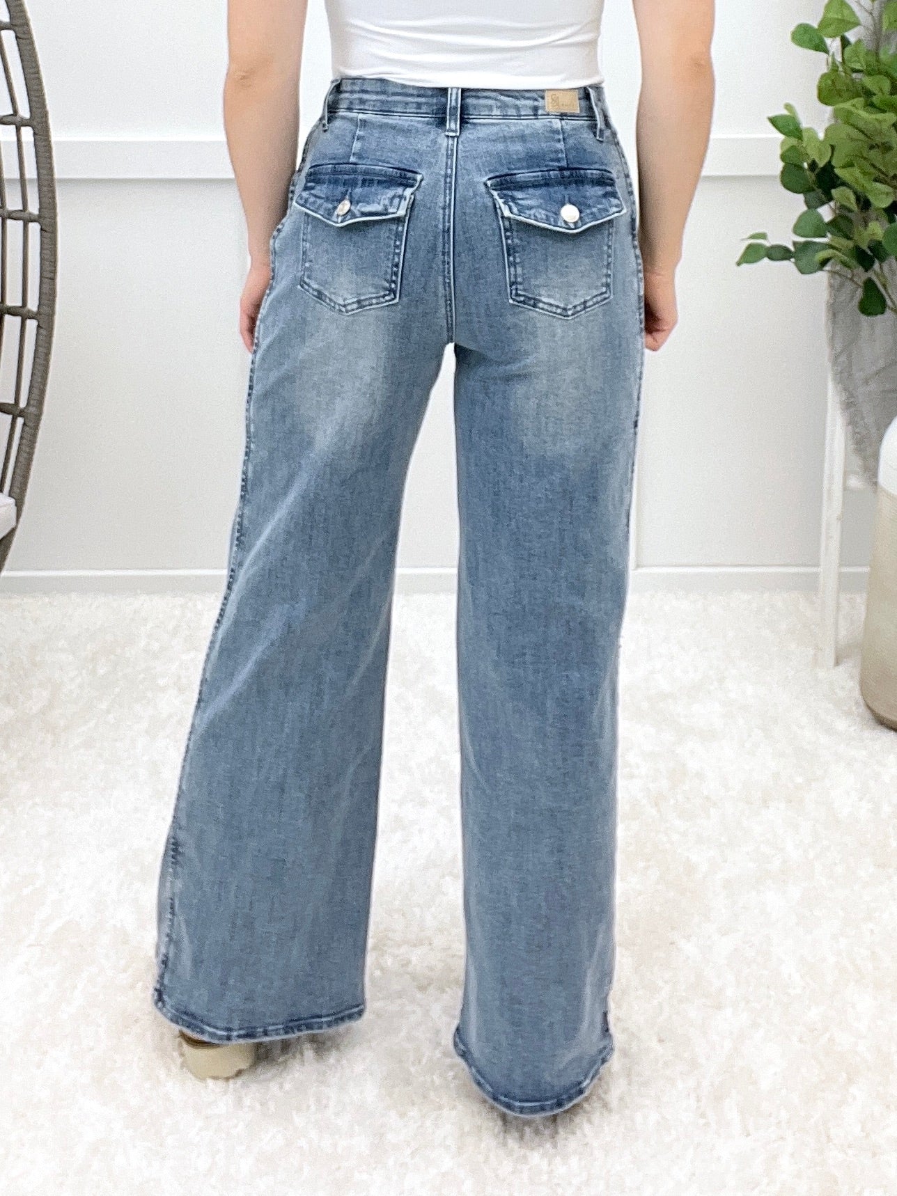 The Chelsea From Saige High Rise Wide Leg Jeans
