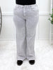 The Ava From Saige Tummy Control Straight Leg Jeans - Silver Grey