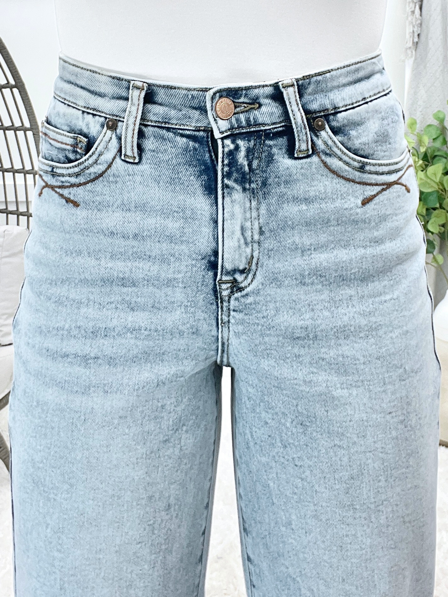 The Julia From Saige High Rise Wide Leg Jeans