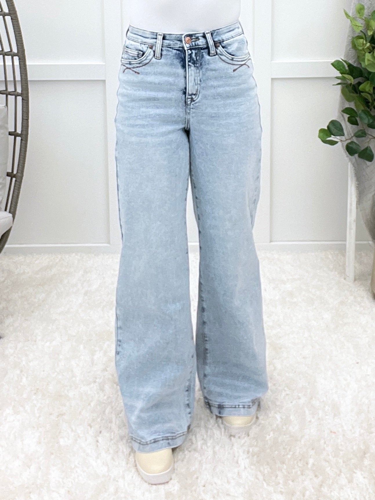 The Julia From Saige High Rise Wide Leg Jeans