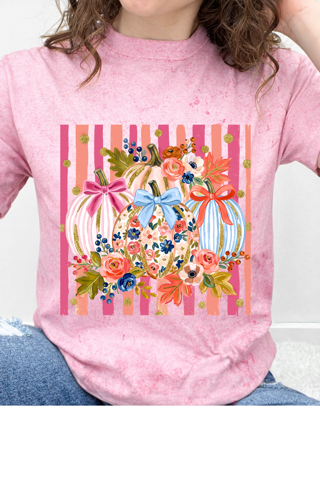 Fall Pumpkins Striped Graphic Collection