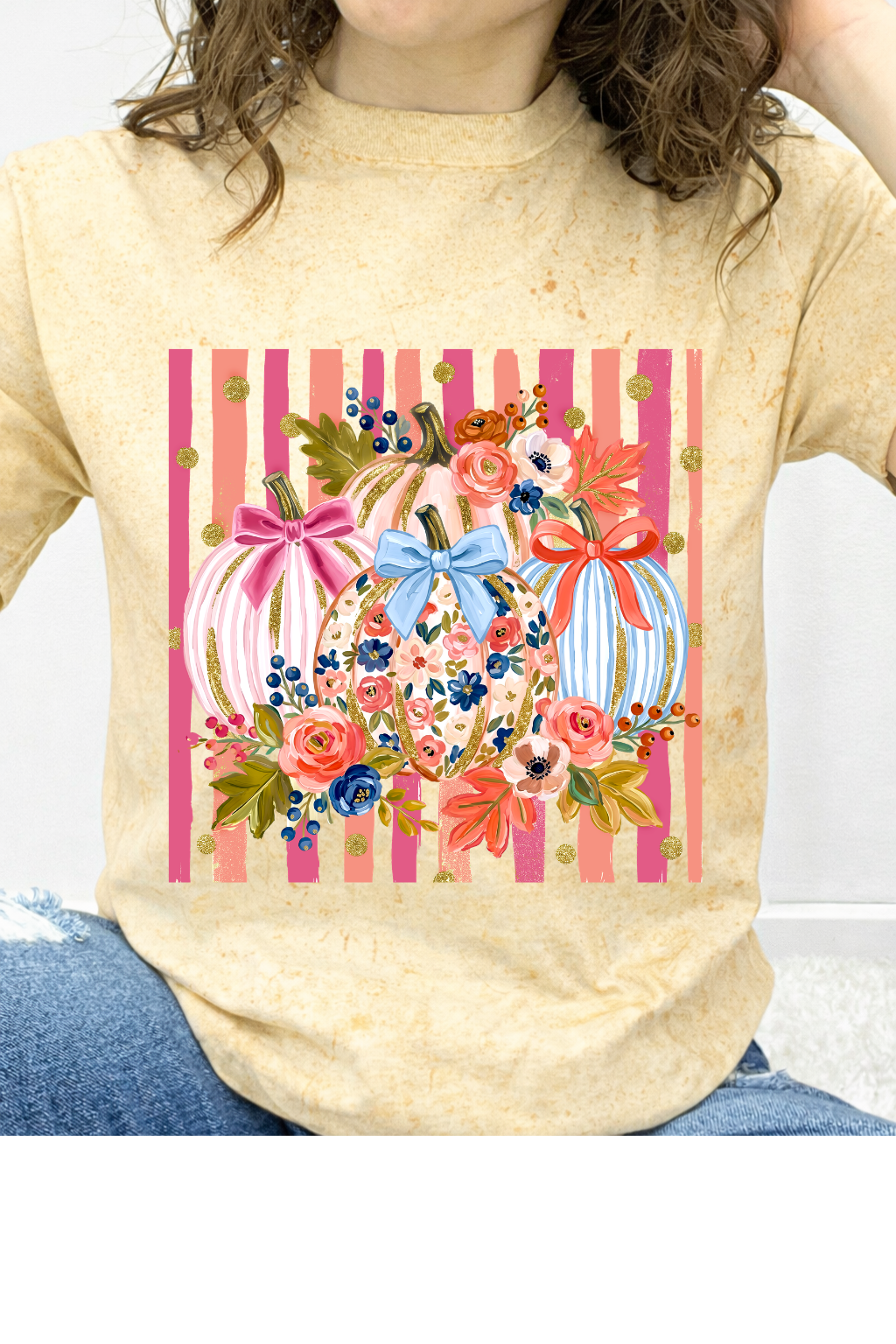 Fall Pumpkins Striped Graphic Collection