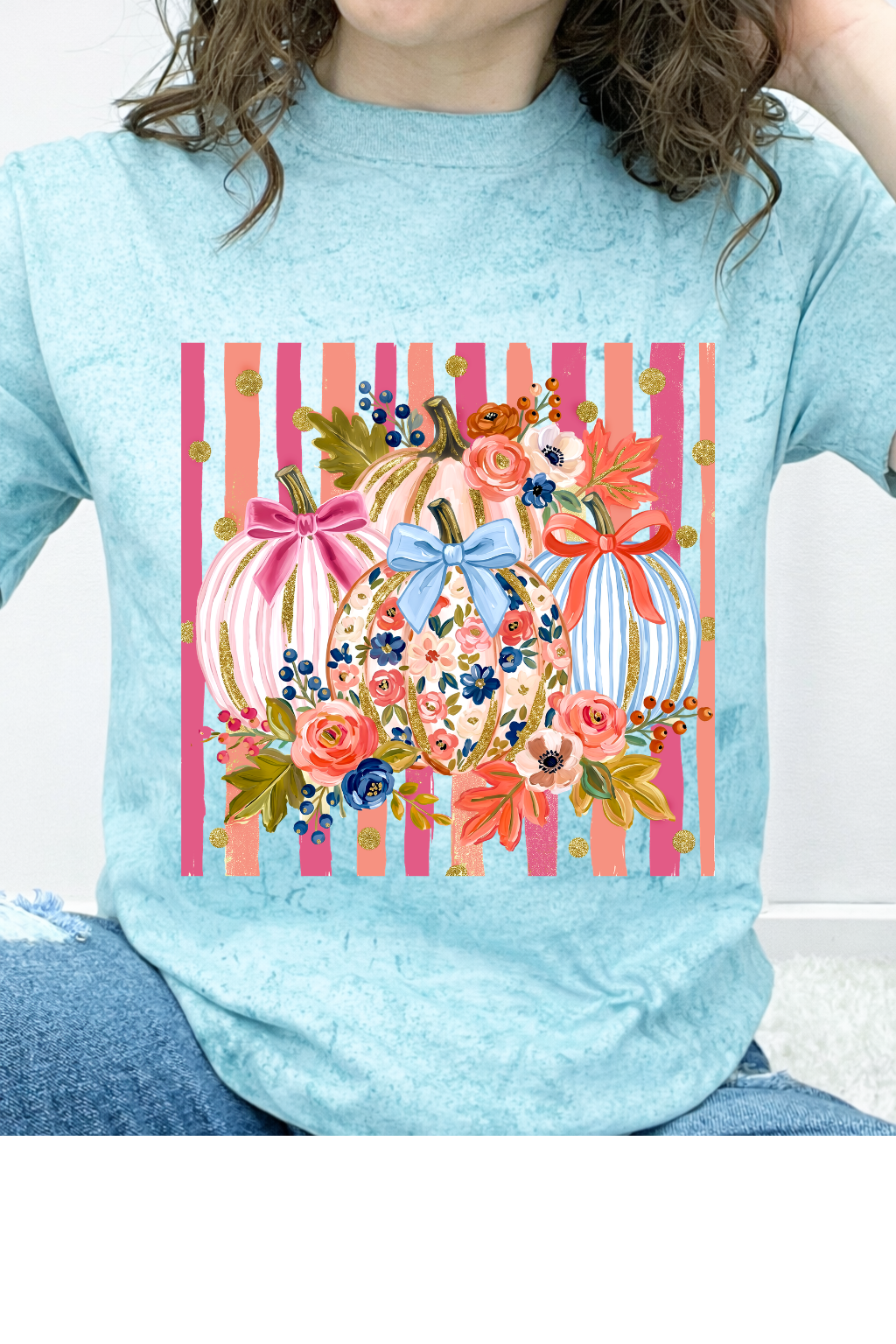 Fall Pumpkins Striped Graphic Collection