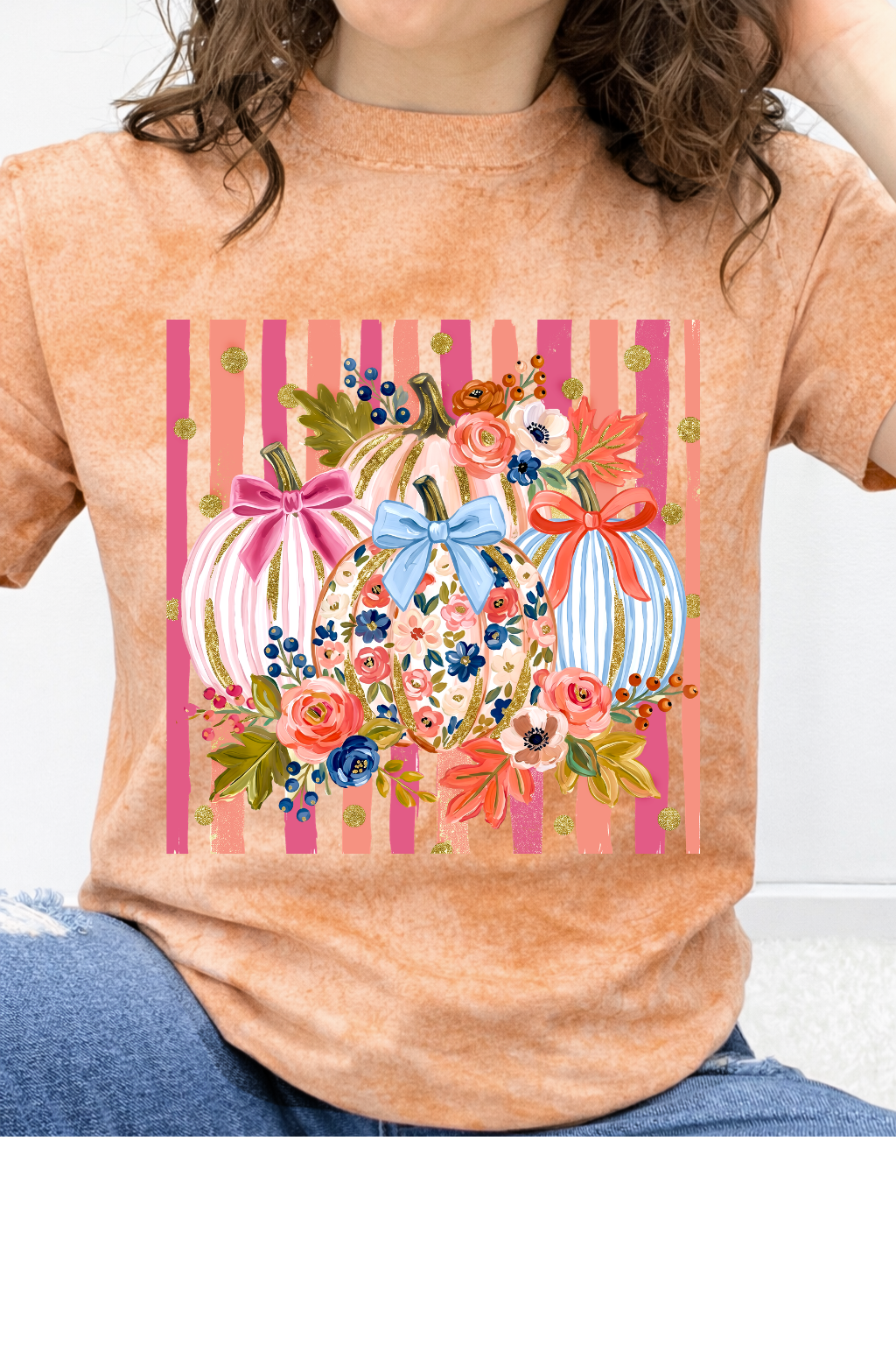 Fall Pumpkins Striped Graphic Collection