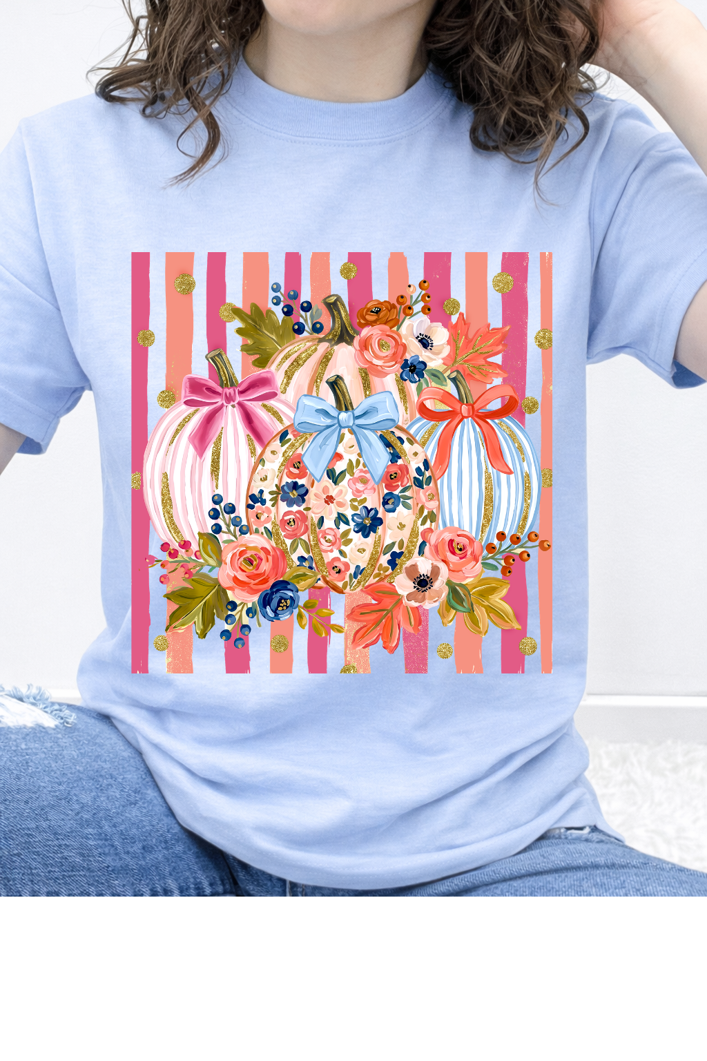 Fall Pumpkins Striped Graphic Collection