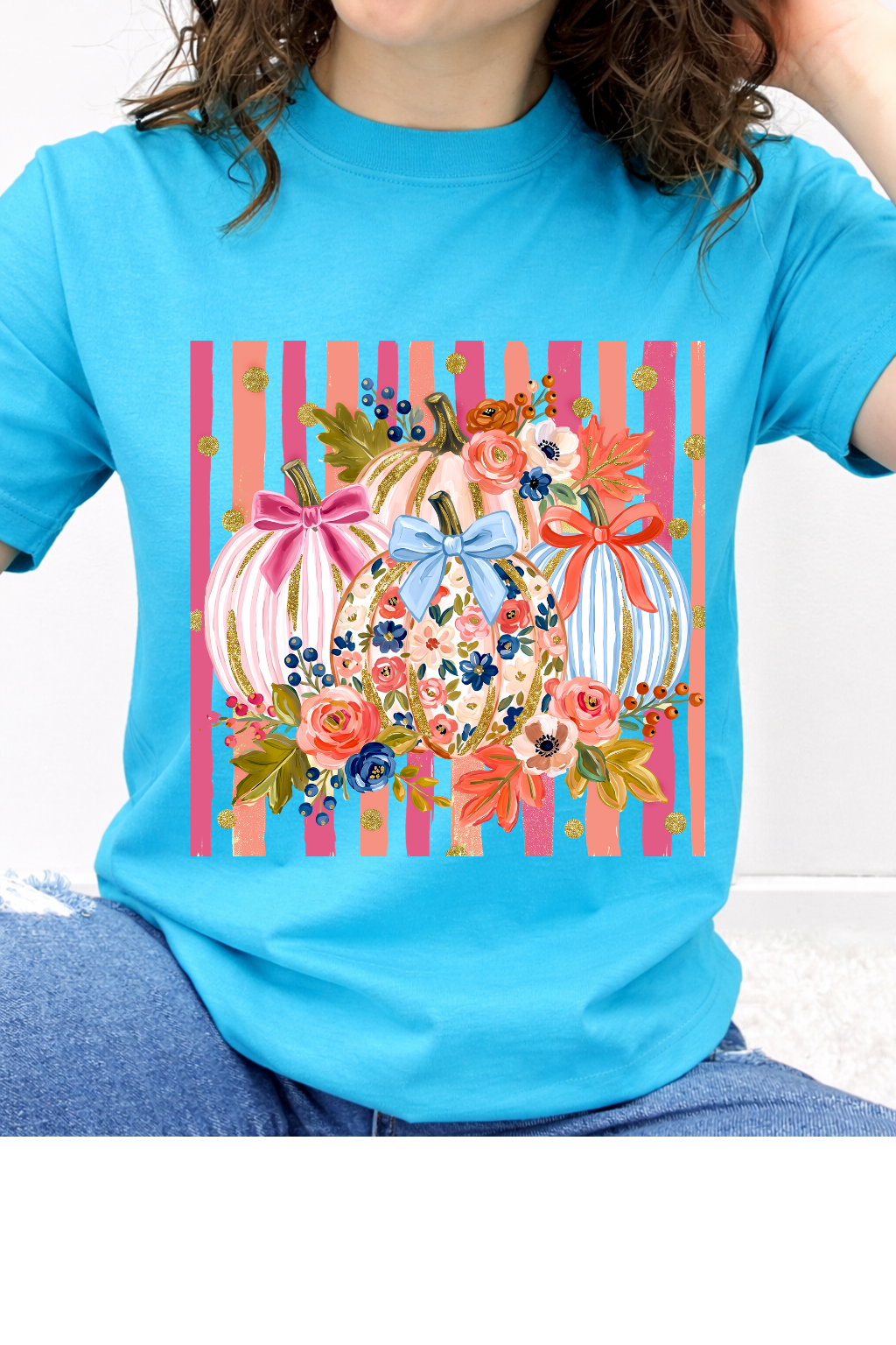 Fall Pumpkins Striped Graphic Collection