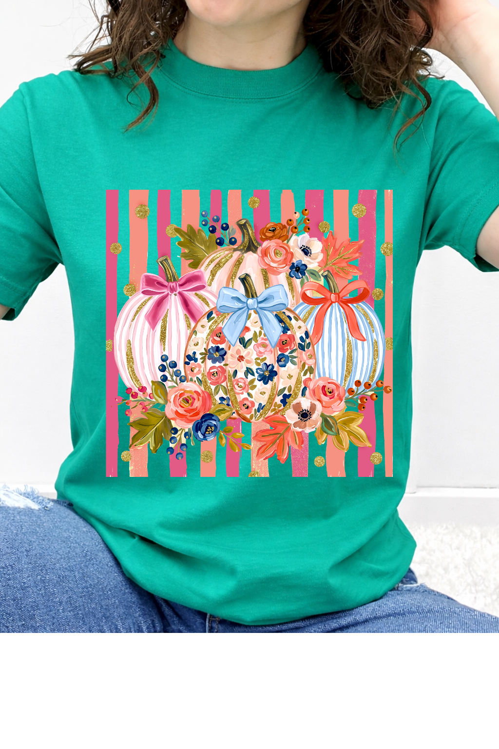 Fall Pumpkins Striped Graphic Collection