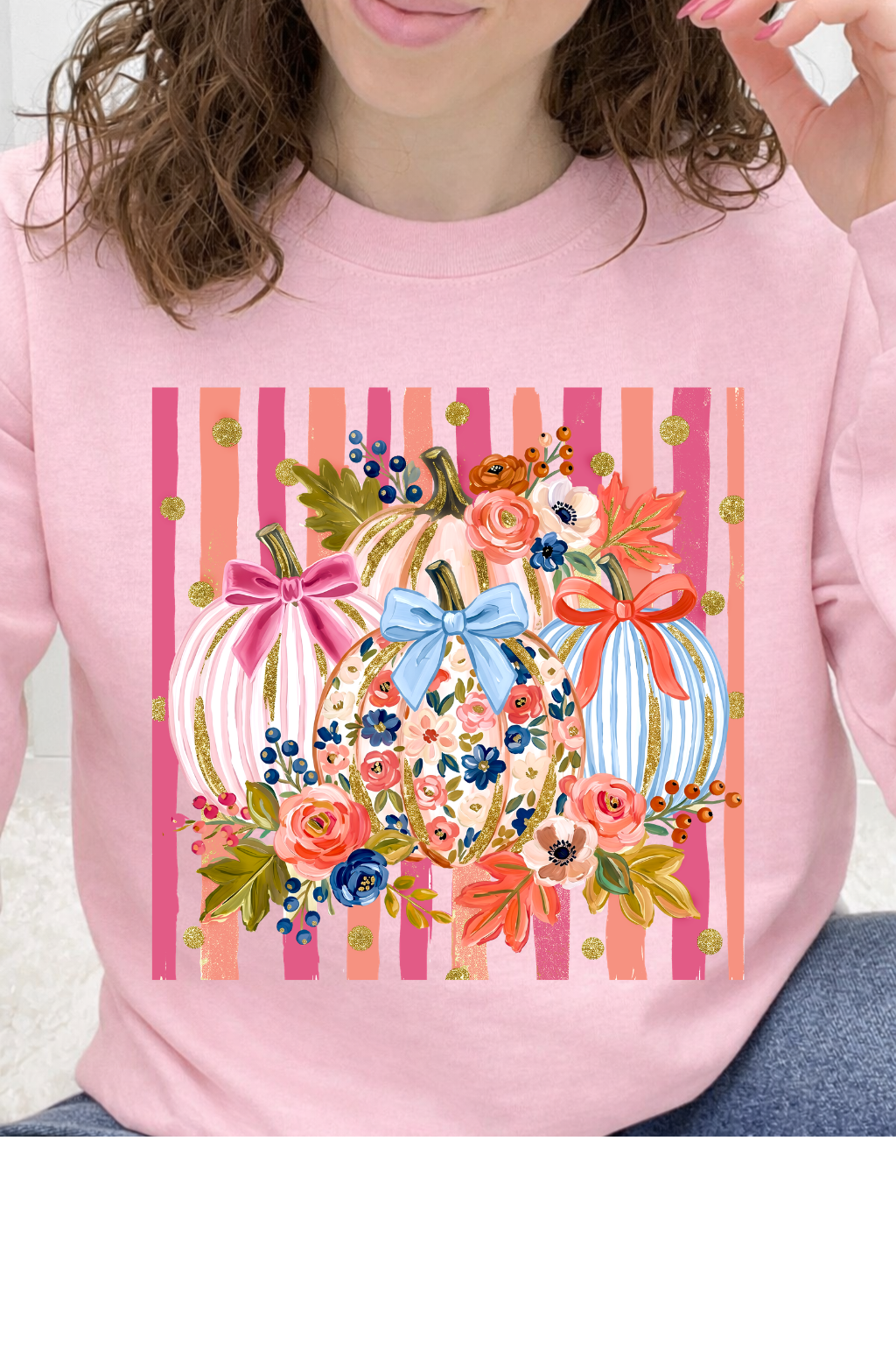 Fall Pumpkins Striped Graphic Collection