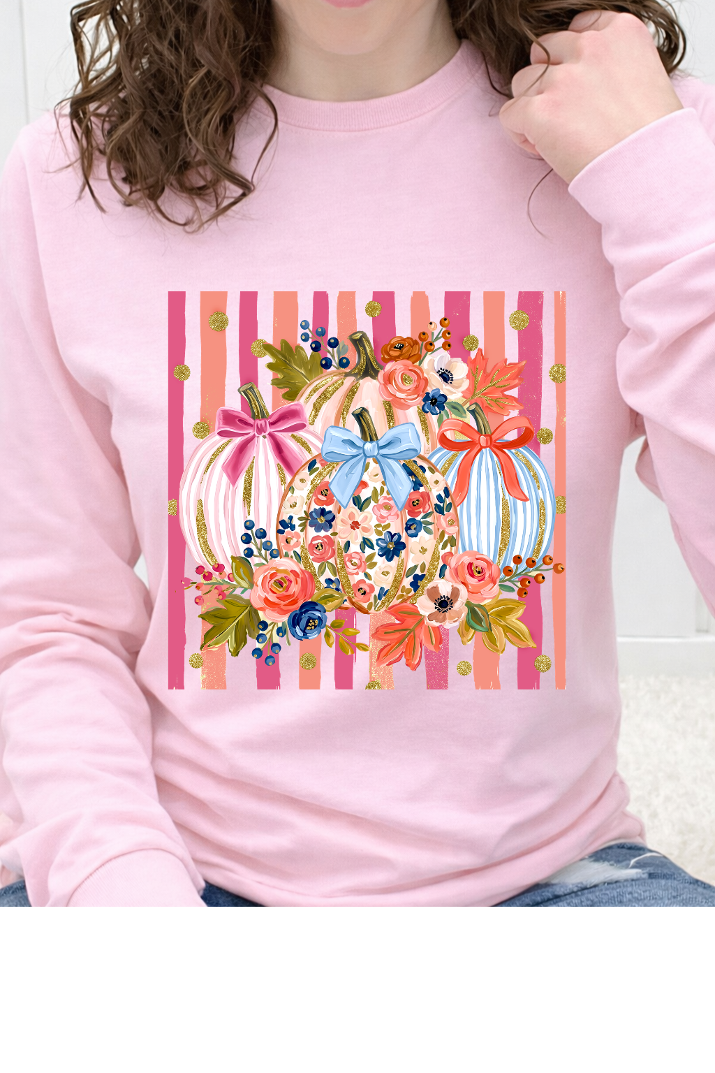 Fall Pumpkins Striped Graphic Collection