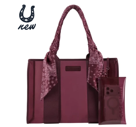 Case-mate Jelly Tote w/ Phone Pouch - Mulberry Twilly Scarf