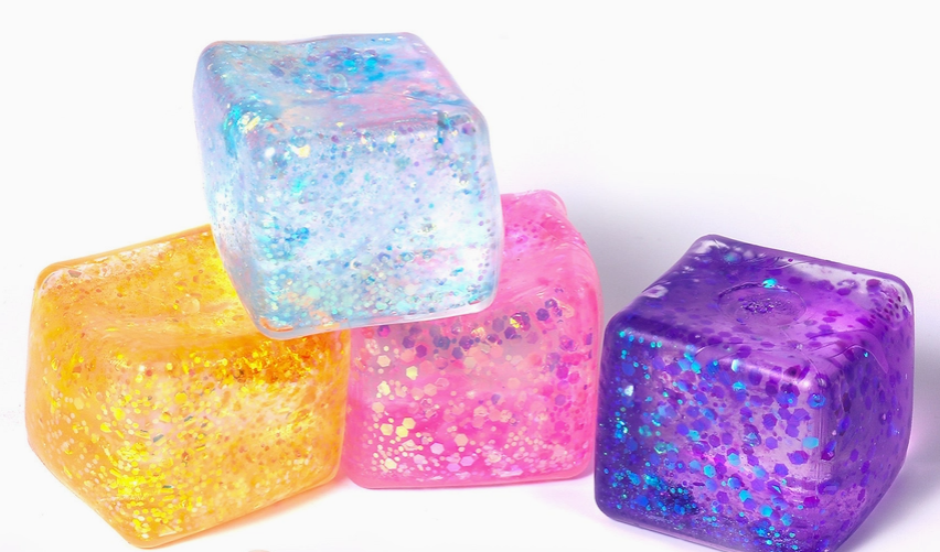 Glitter Cube Squishy Fidget