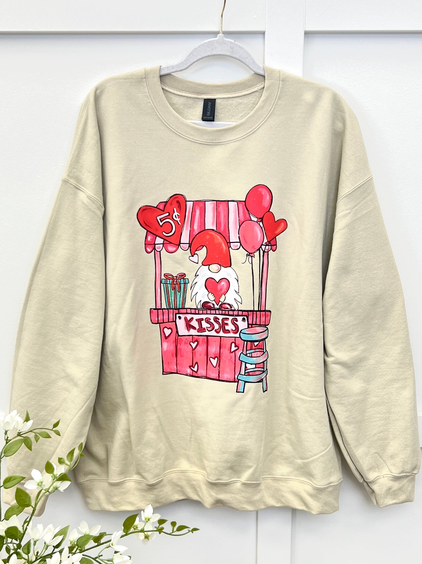 Gnome Kisses Booth Graphic Sweatshirt