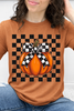 White Checker Bow & Pumpkin Graphic Collection