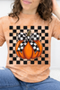 White Checker Bow & Pumpkin Graphic Collection