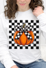 White Checker Bow & Pumpkin Graphic Collection