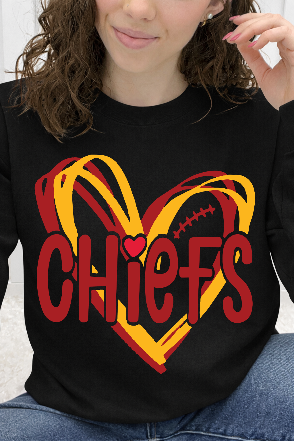 Red & Gold Game Day Heart Graphic Collection