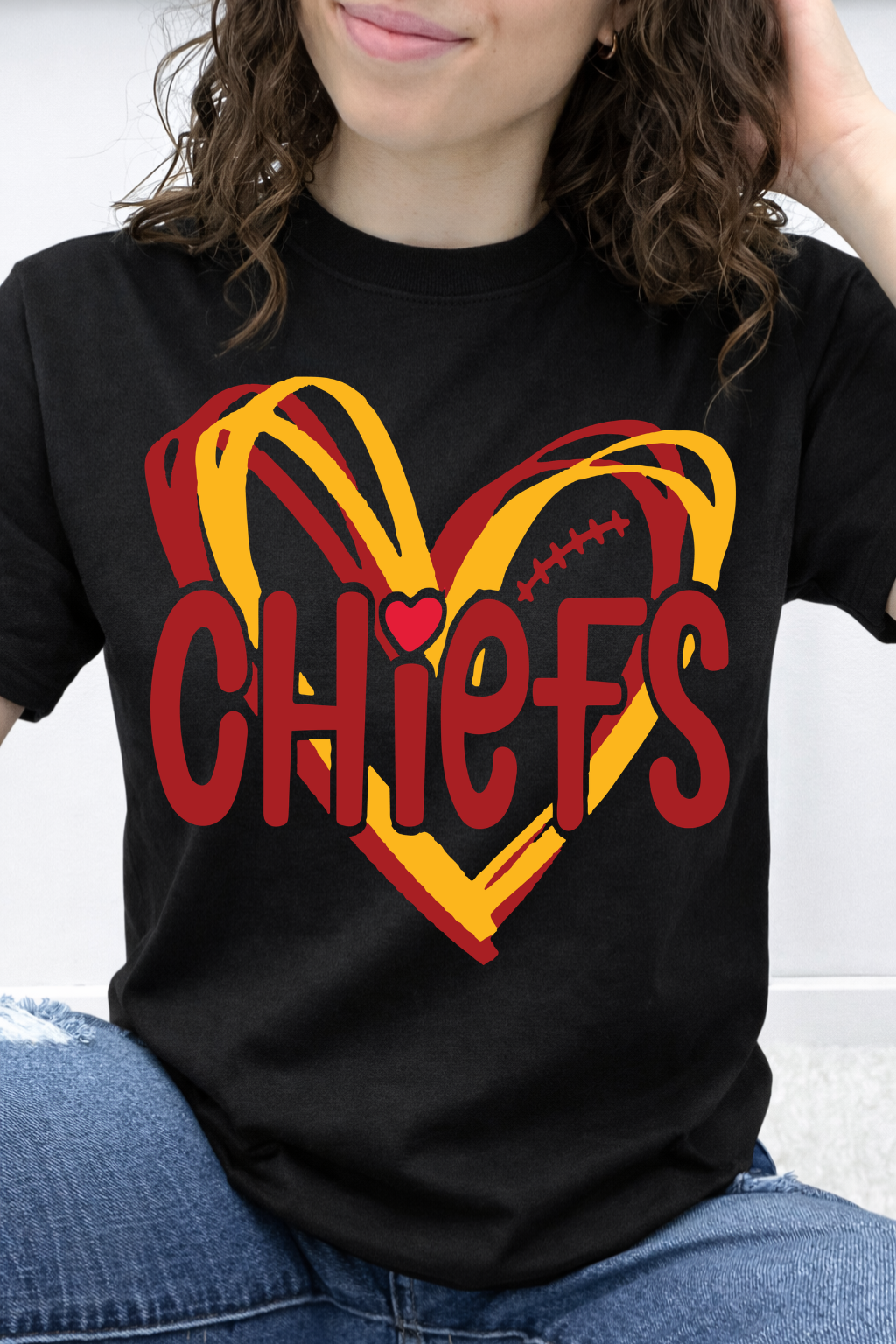 Red & Gold Game Day Heart Graphic Collection