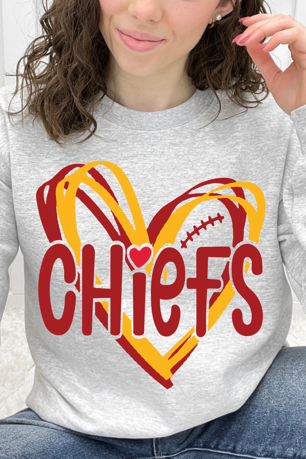 Red & Gold Game Day Heart Graphic Collection