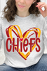 Red & Gold Game Day Heart Graphic Collection