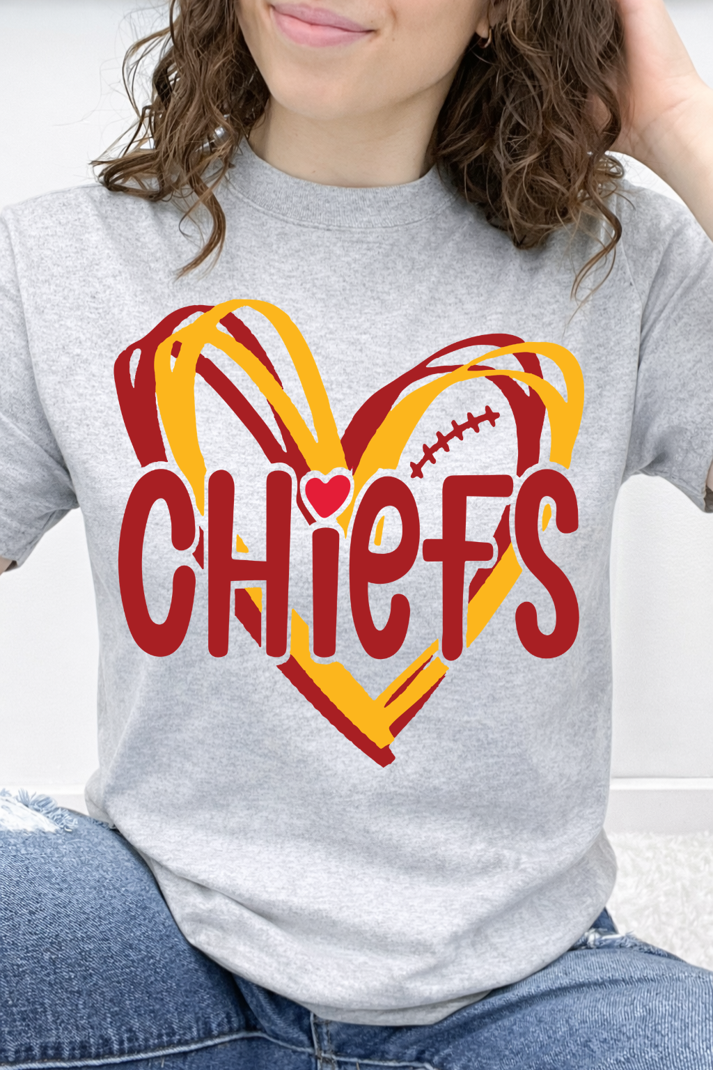Red & Gold Game Day Heart Graphic Collection