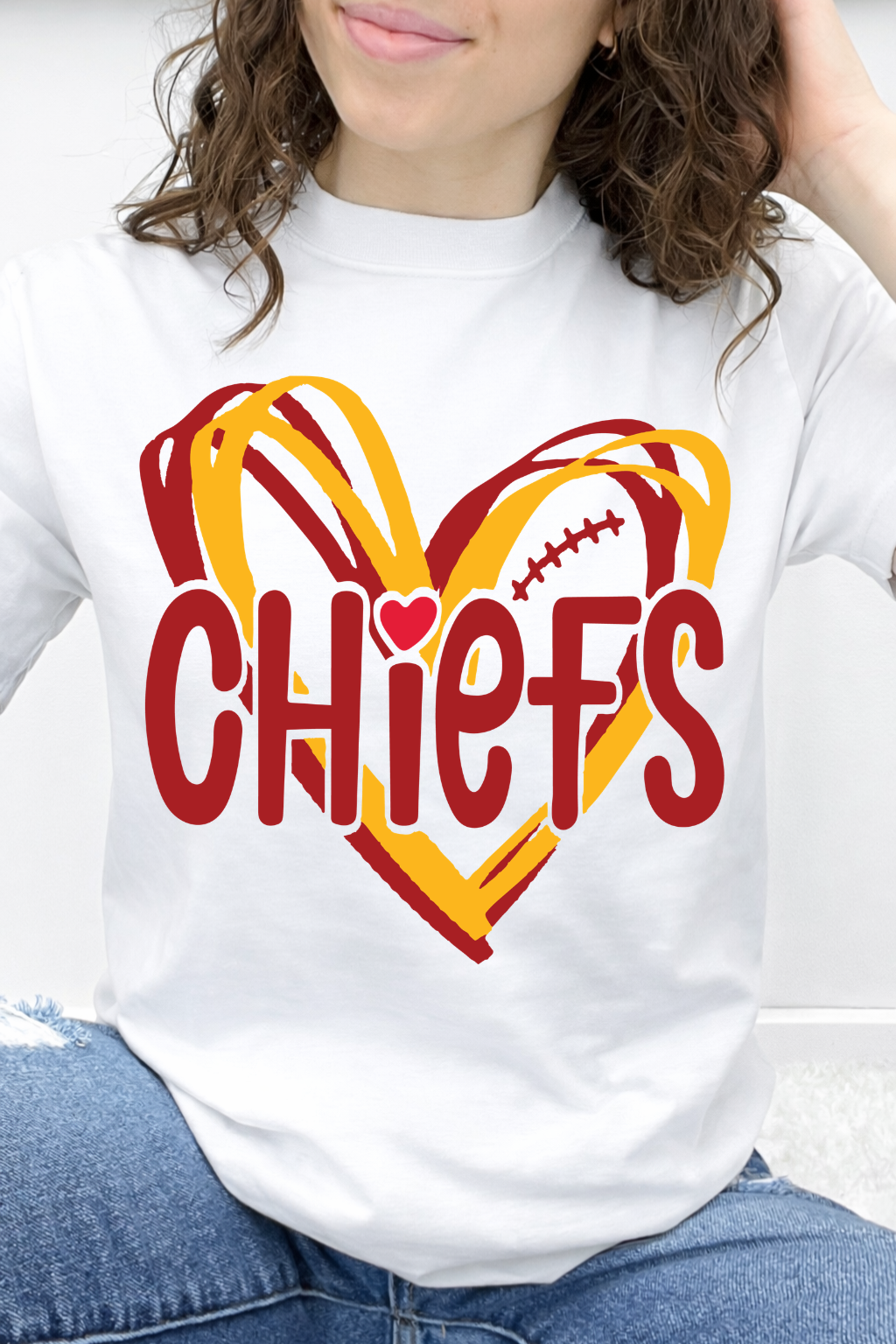 Red & Gold Game Day Heart Graphic Collection