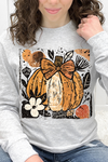 Heather Grey Long Sleeve Gildan Tee