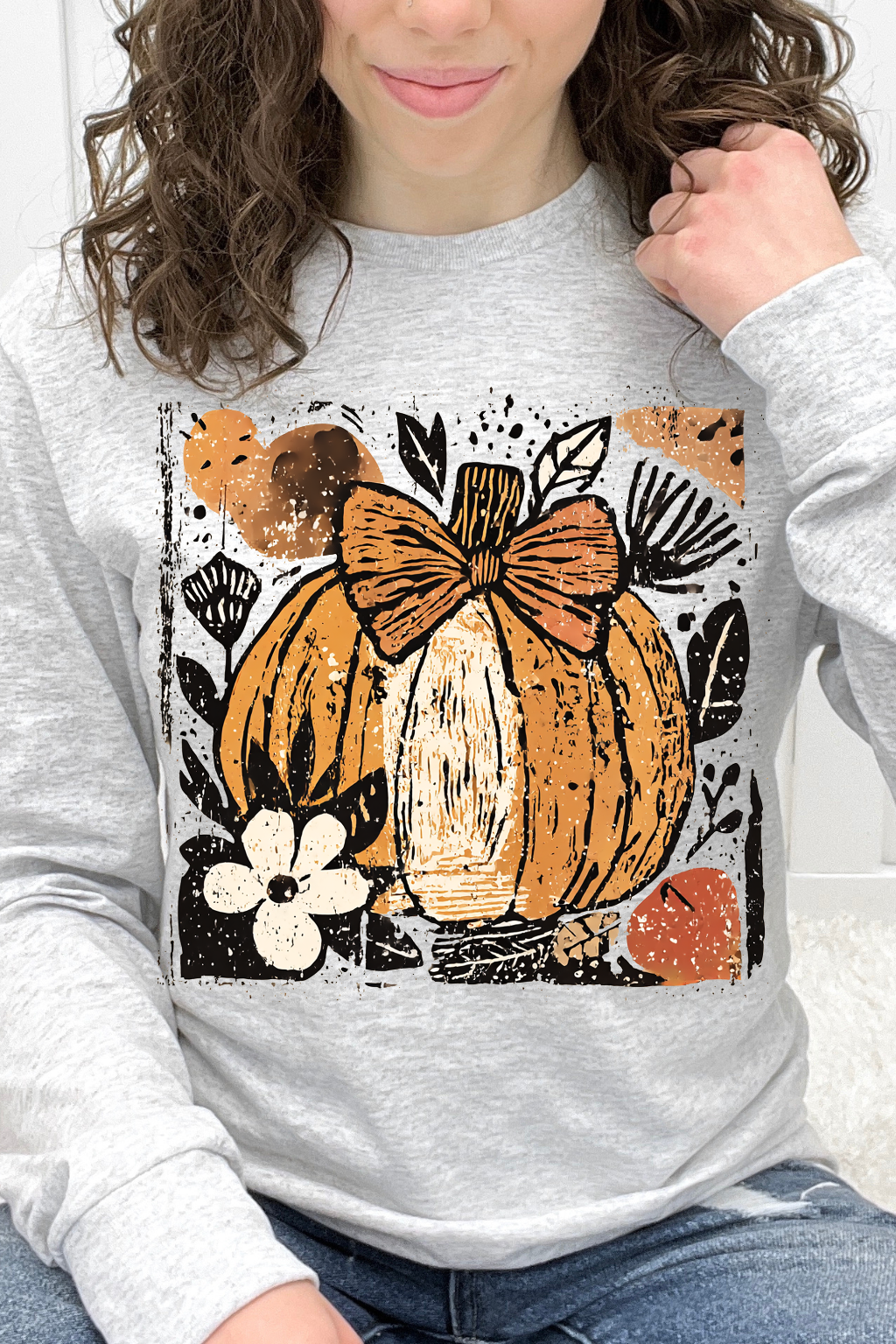 Distressed Pumpkin & Orange Bow Graphic Collection