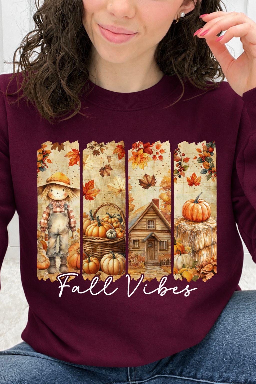 "Fall Vibes" Scarecrow Panel Scene Graphic Collection