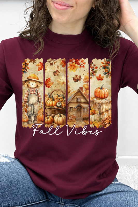 "Fall Vibes" Scarecrow Panel Scene Graphic Collection