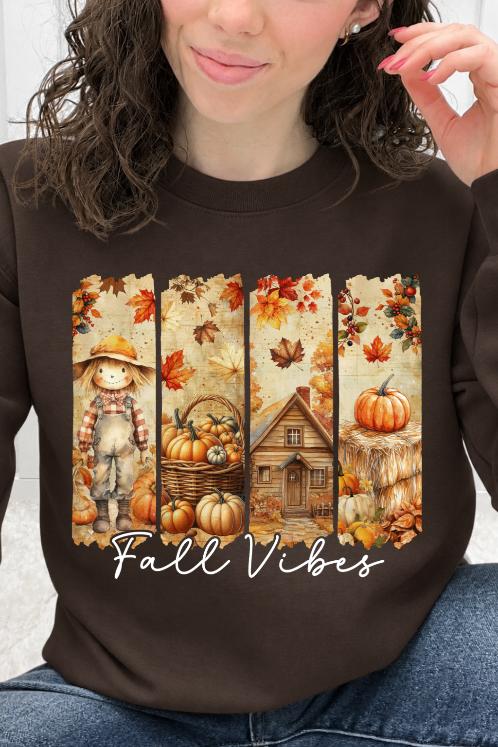 "Fall Vibes" Scarecrow Panel Scene Graphic Collection