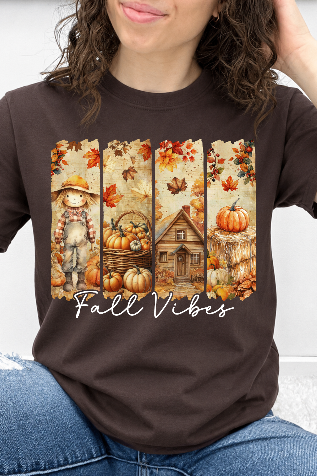 "Fall Vibes" Scarecrow Panel Scene Graphic Collection