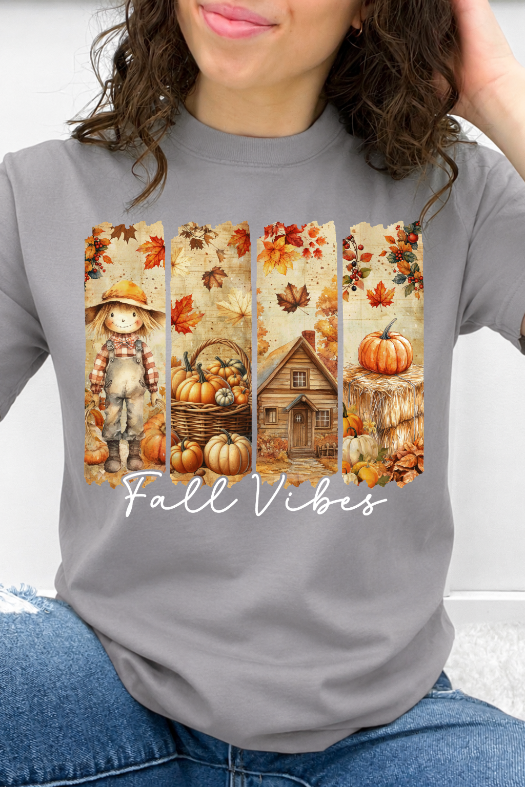 "Fall Vibes" Scarecrow Panel Scene Graphic Collection