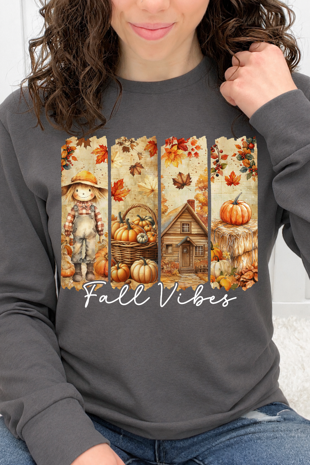 "Fall Vibes" Scarecrow Panel Scene Graphic Collection