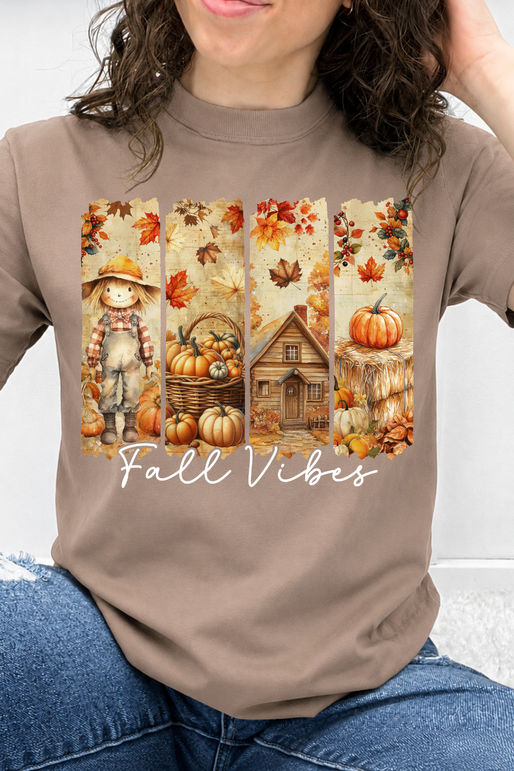 "Fall Vibes" Scarecrow Panel Scene Graphic Collection