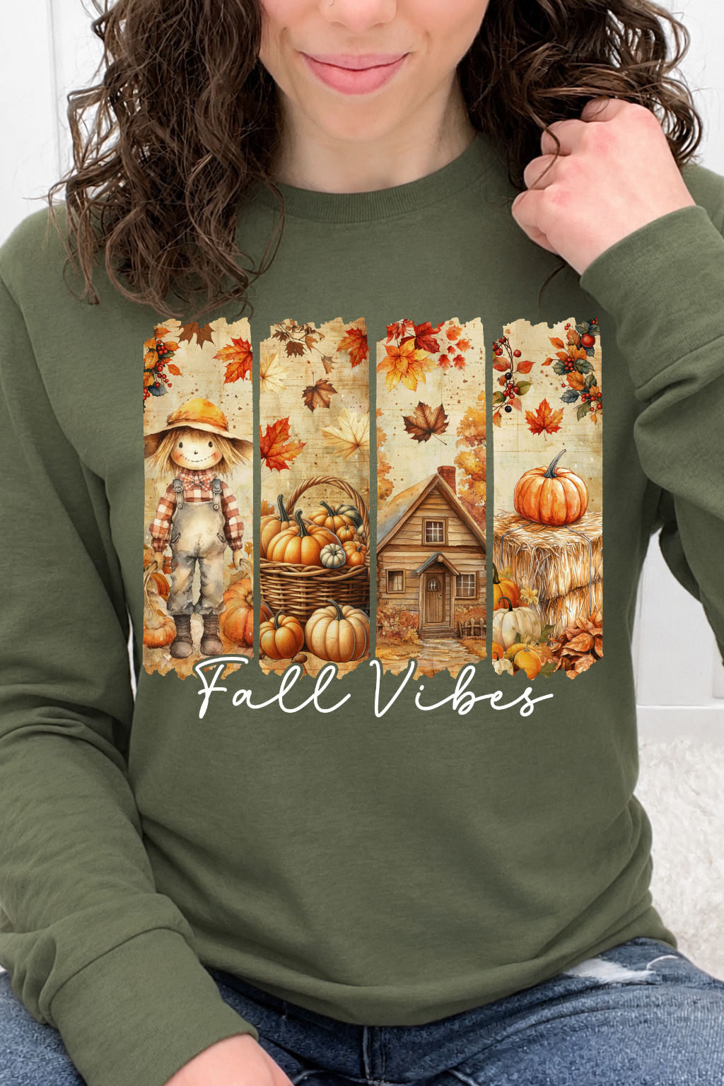 "Fall Vibes" Scarecrow Panel Scene Graphic Collection