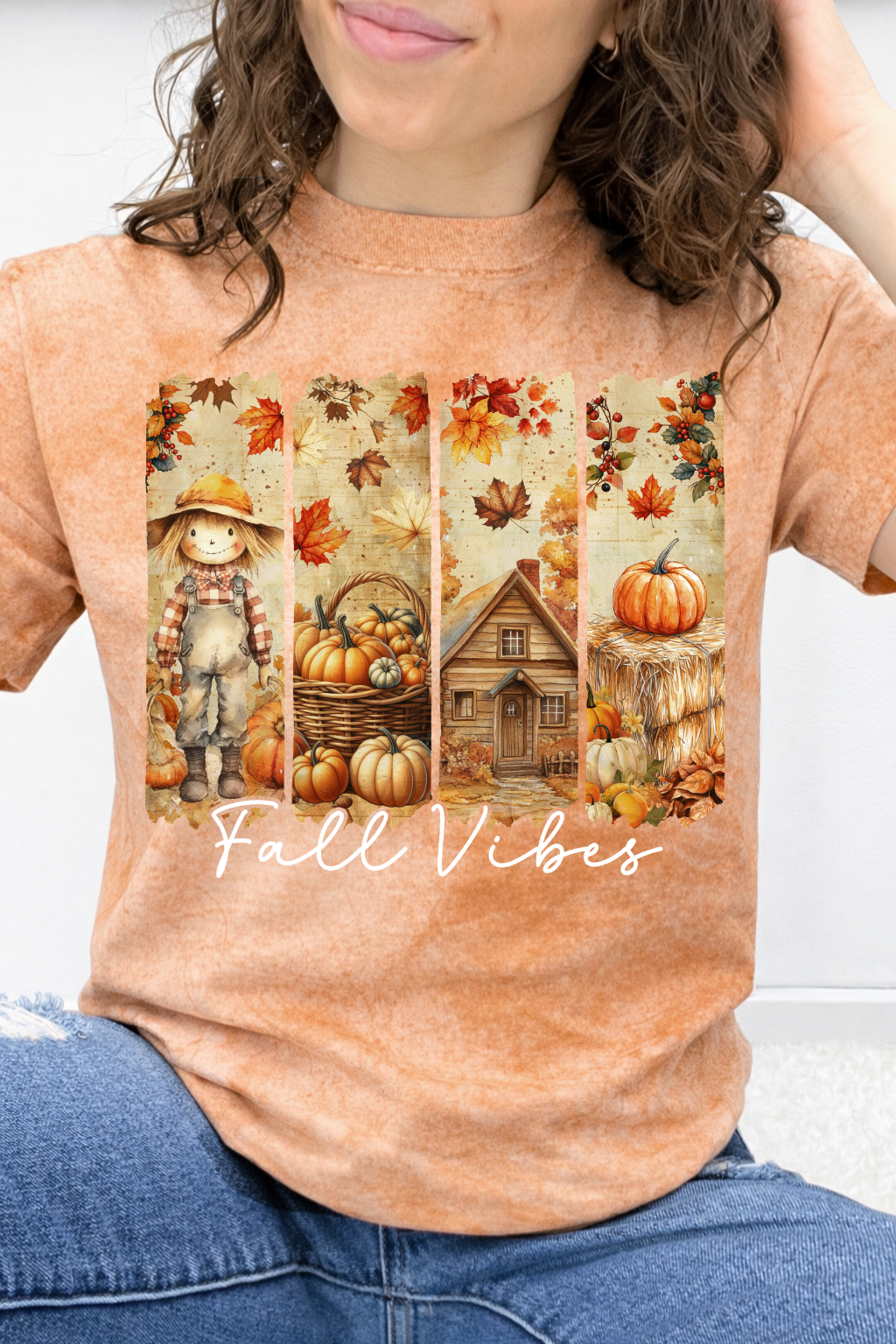 "Fall Vibes" Scarecrow Panel Scene Graphic Collection