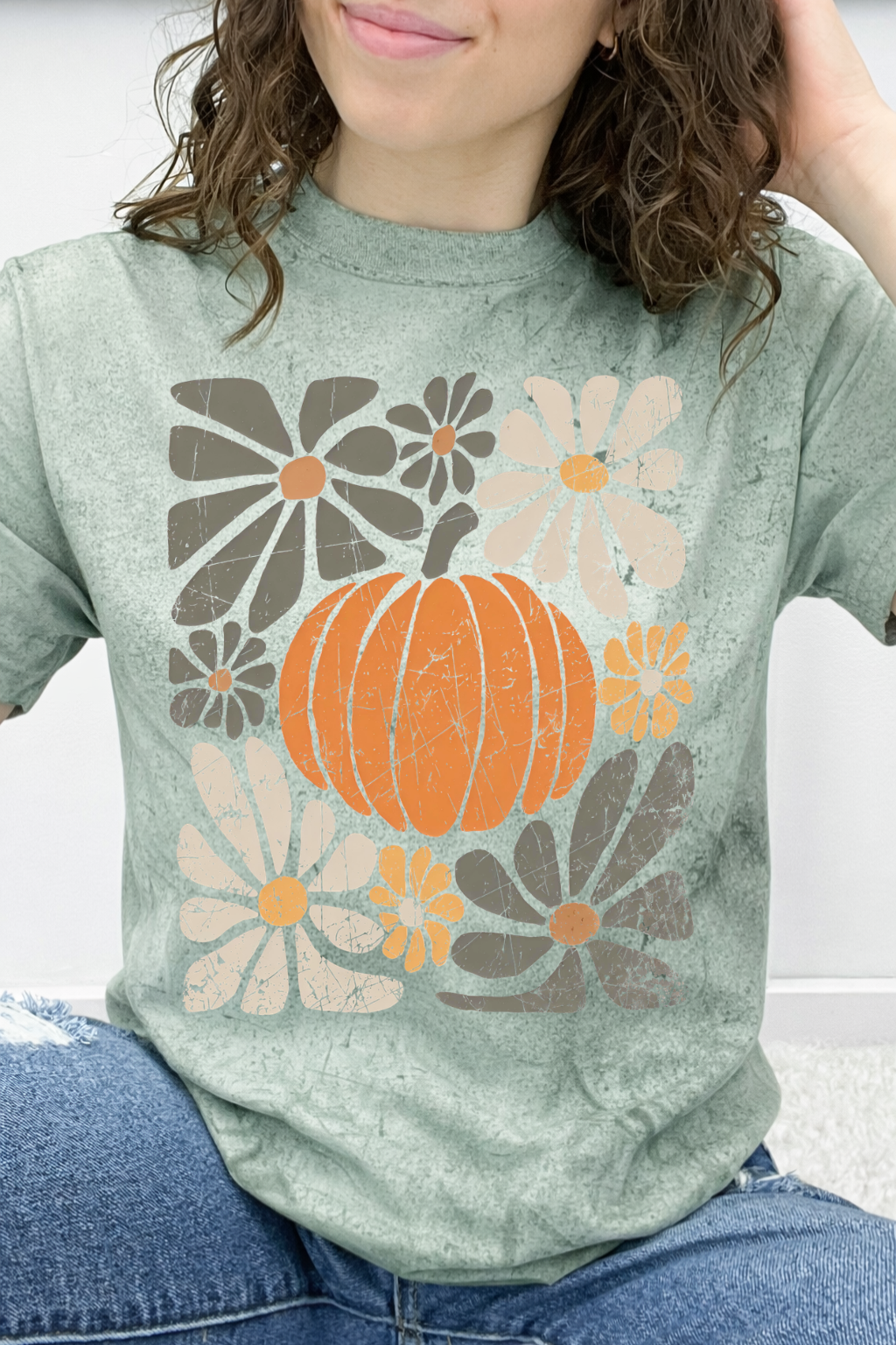 Distressed Pumpkin Bloom Graphic Collection