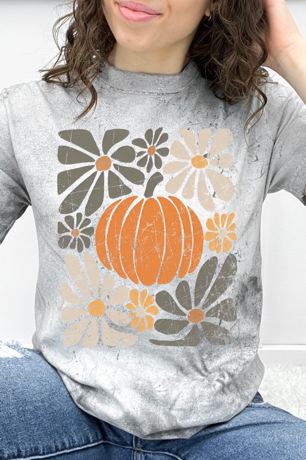 Distressed Pumpkin Bloom Graphic Collection