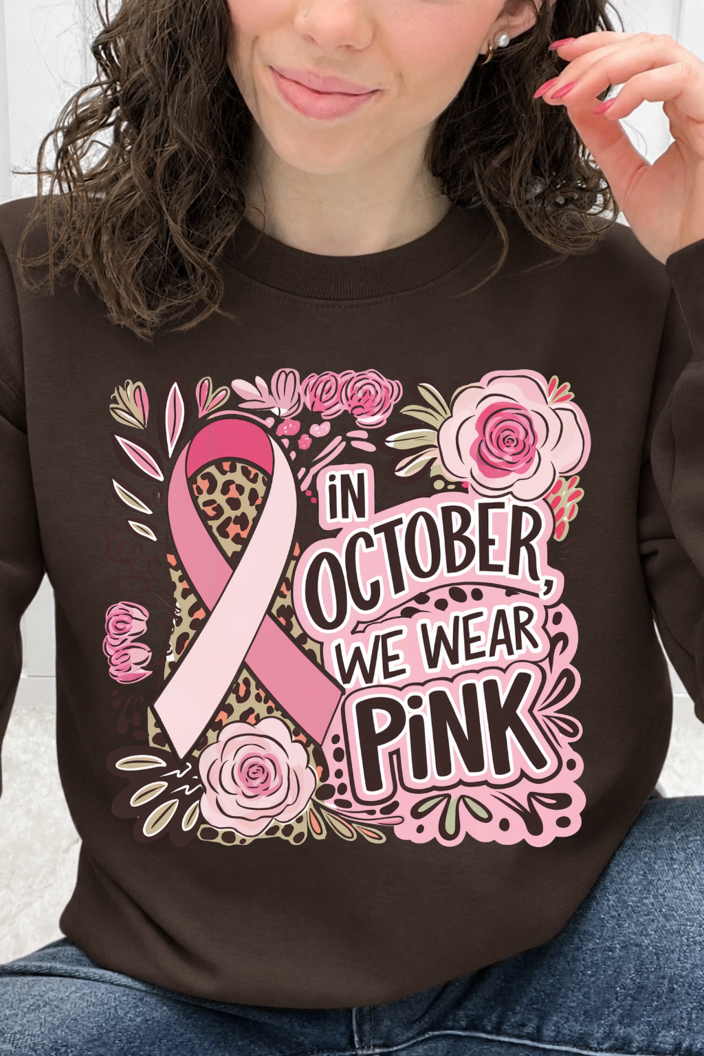 "We Wear Pink" Ribbon & Roses Graphic Collection