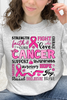 Strength, Fight & Cancer Awareness Word Art Graphic Collection