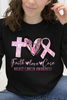 Faith Love Cure "Breast Cancer Awareness" Graphic Tee